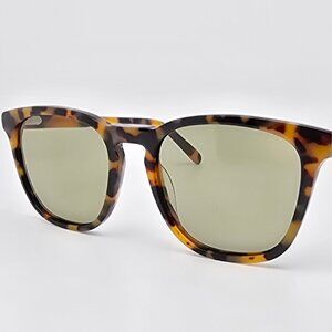 *SOLD*Madewell Ashcroft Blonde Tortoise Frame Green Lens Sunglasses w/ Flexhinge